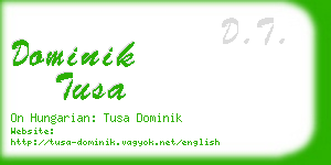 dominik tusa business card